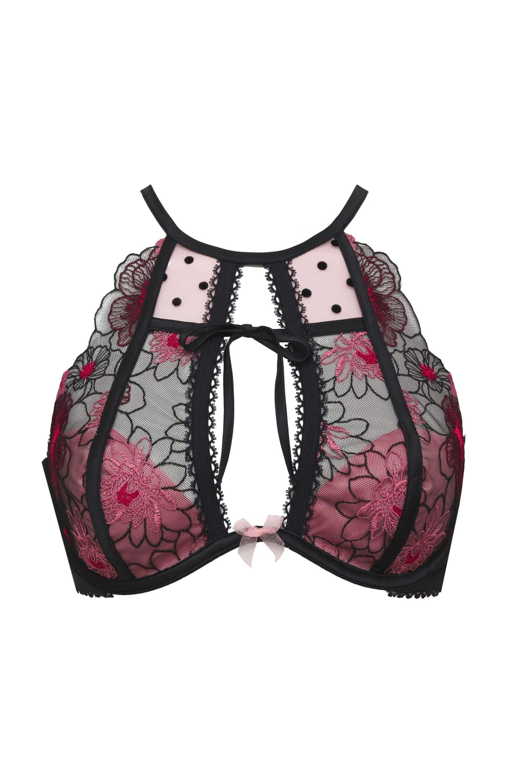 Zinnia Embroidered High Neck Bra 5 Zinnia Embroidered High Neck Bra - Image 5