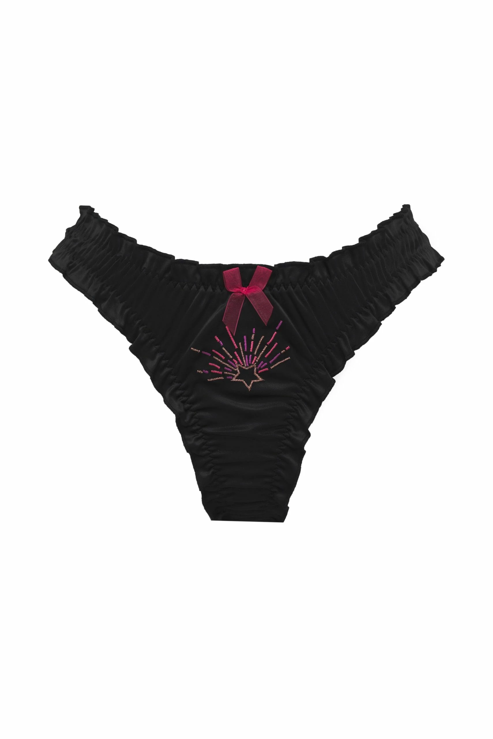 Satin Ruffle Thong & Scrunchie Set 5 Satin Ruffle Thong & Scrunchie Set - Image 5