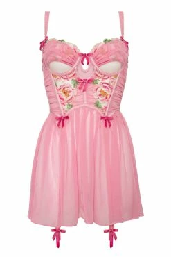 Needle Point Roses Slip Dress -underwear Sales 2023 2022.11.09.ForLoveAndLemons23358 scaled