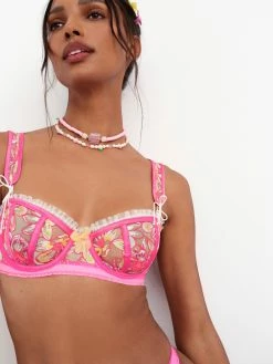 Electric Fields Embroidery Underwire Bra