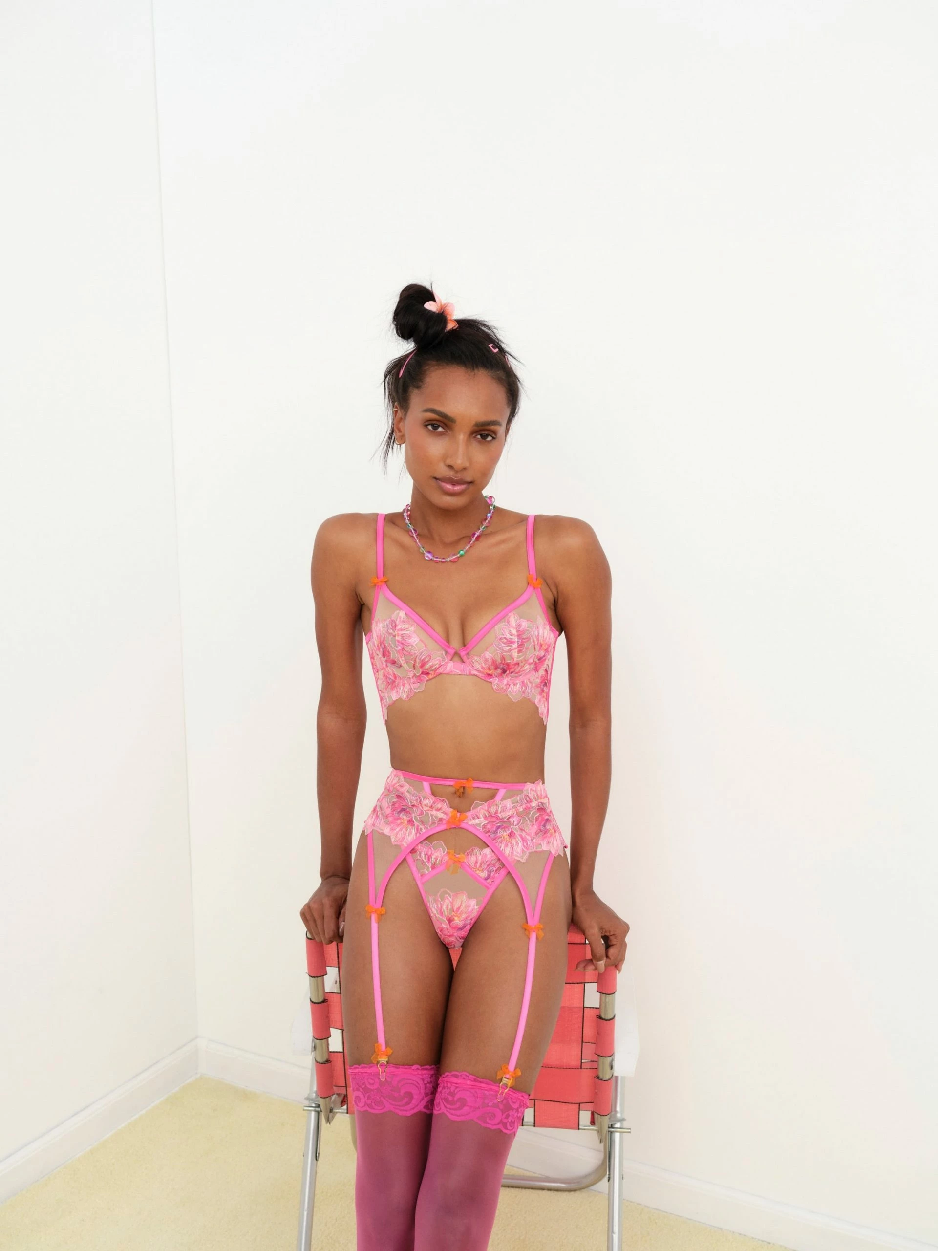 Hibiscus Embroidery Underwire Bra 5 Hibiscus Embroidery Underwire Bra - Image 5