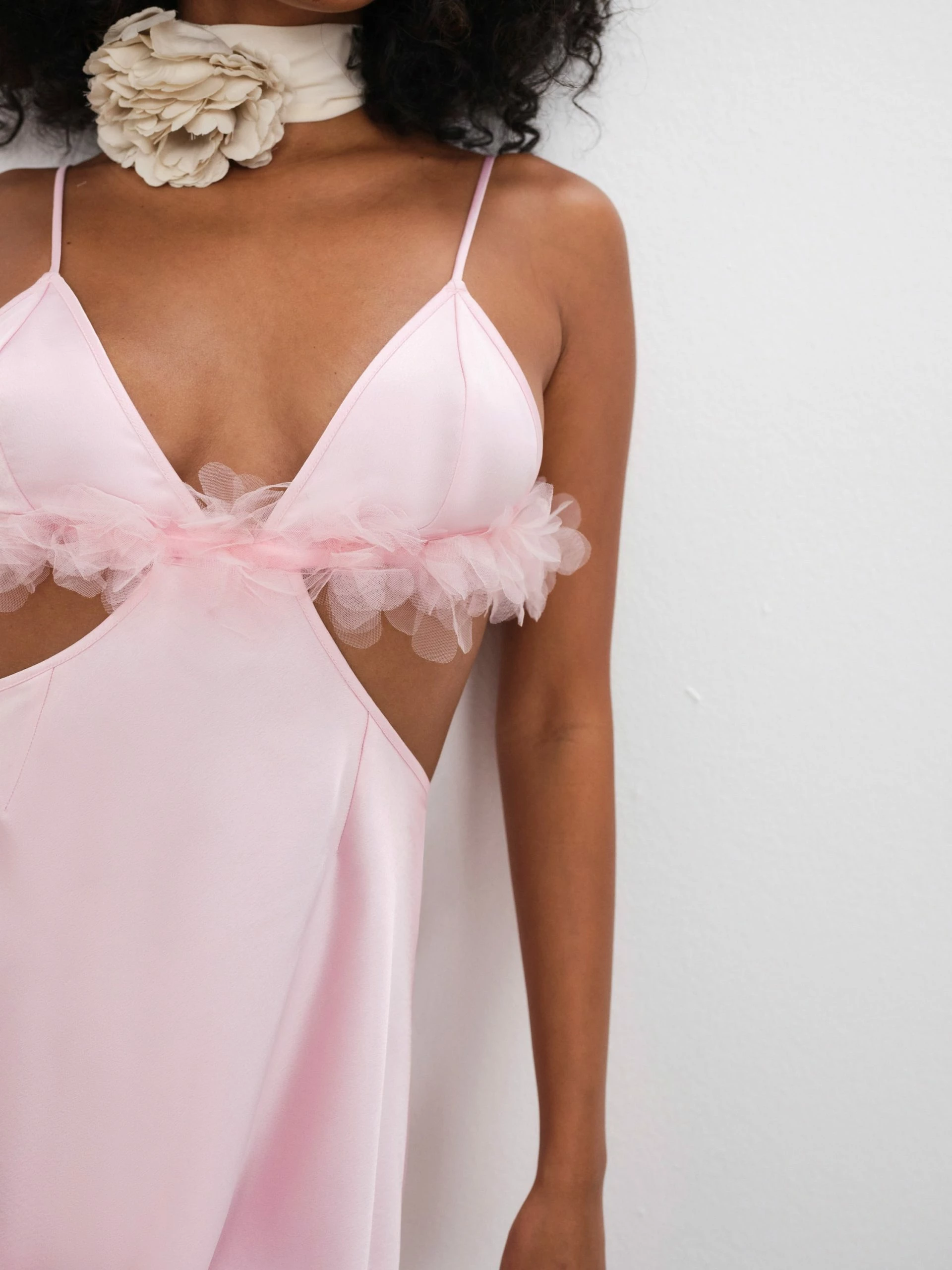 Floral Trim Slip Dress 2 Floral Trim Slip Dress - Image 2