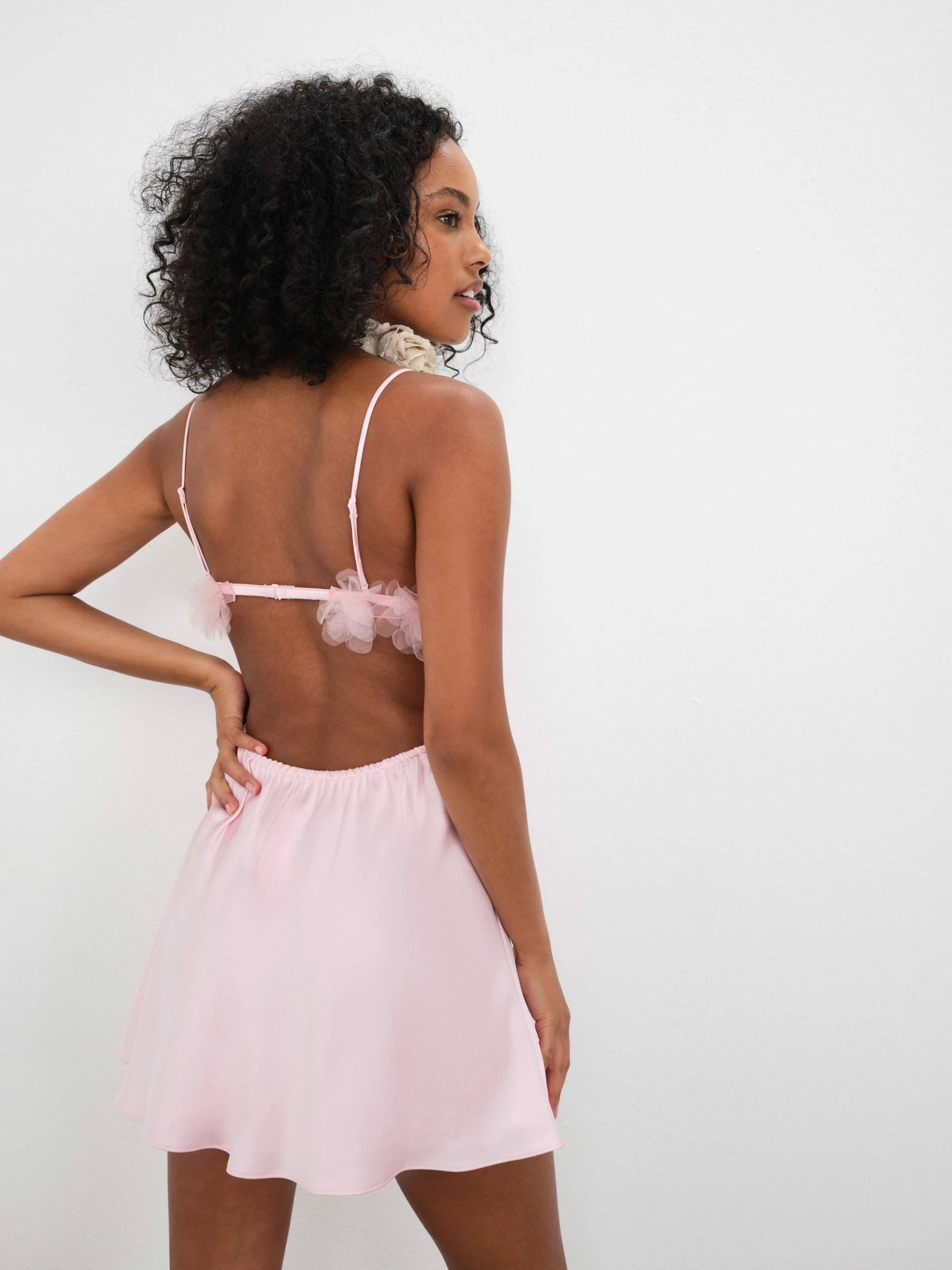 Floral Trim Slip Dress 3 Floral Trim Slip Dress - Image 3