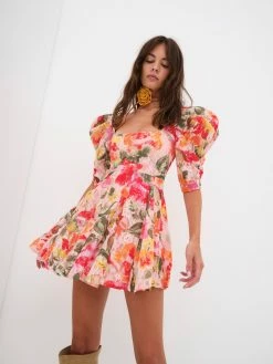 Dascha Puff Sleeve Mini Dress