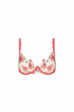 Shimmer Zinnia Embroidery Underwire Bra -underwear Sales 2023 SKBR1672 SU22 MAGENTA 0062 2