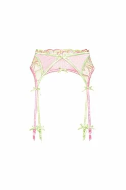 Hugging Hearts Embroidery Garter Belt -underwear Sales 2023 SKGB1217 SU22 PINK 0117