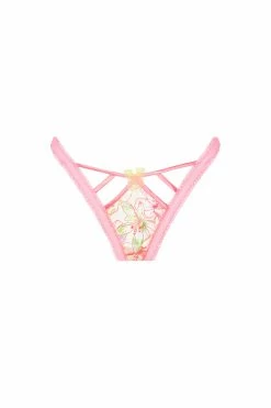 Electric Fields Embroidery Thong Panty -underwear Sales 2023 SKPA1584 SU22 PINK.0762 2